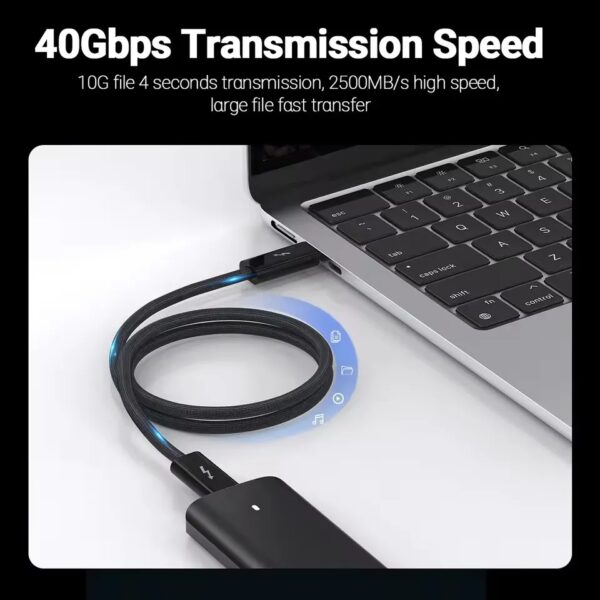 Cabo Dual Usb-c 4.0 Thunderbolt 3, 240W 40gbps 8k 60hz 13cm,1M,1.8M - Image 11