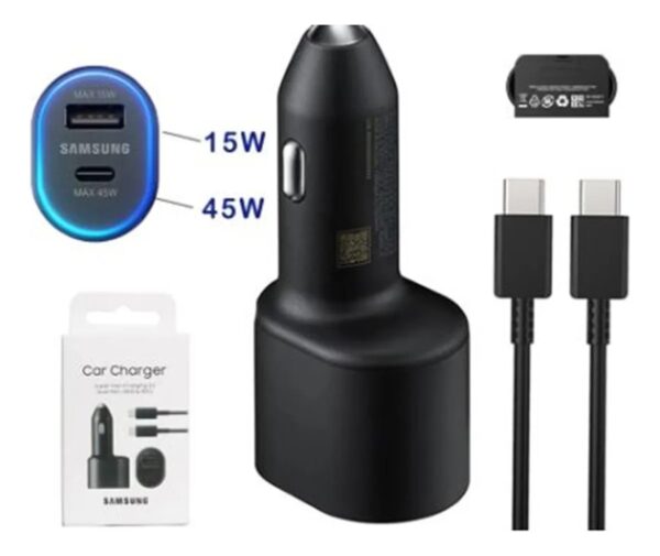 Samsung Total 60w Carregador Veicular (45W Porta Usb Tipo C + 15W Usb + Cabo 1M - Image 6