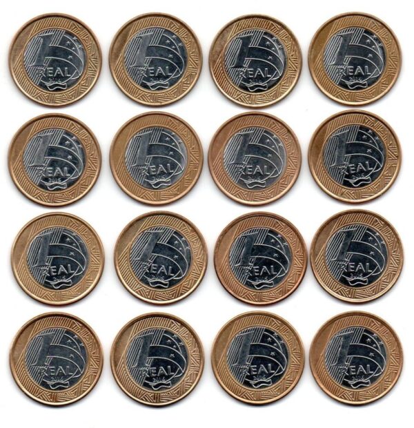 17X Coleçao De Moedas Bimetal De 1 Real, Comemorativas Das Olimpiadas Rio 2016 - Image 5