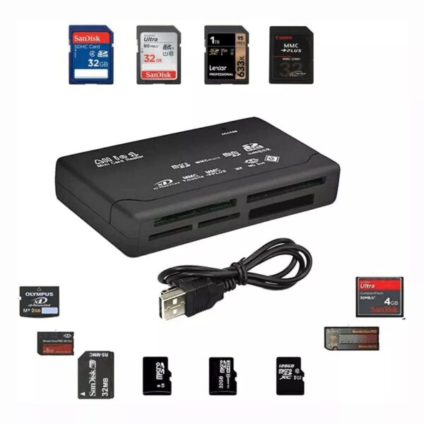 Leitor De Cartão De Memória Mini 6-IN-1 USB 2.0 Para CF xD SD MS SDHC - Image 10