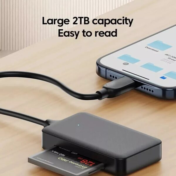 Leitor De Cartão Cf Tf Sd Ms Adaptador 4 Em 1 Tipo C E Usb 2.0 Ou 3.0 - Image 4