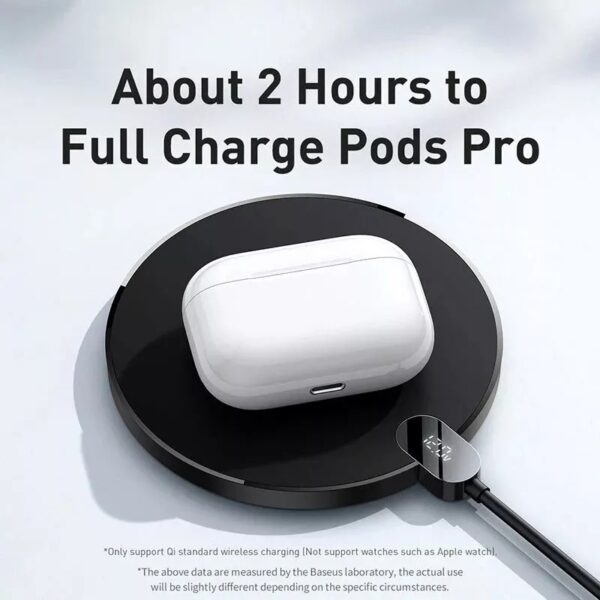 Baseus Digital LED Display Gen 2 Wireless Charger 15W Para iPHONE Samsung - Image 7