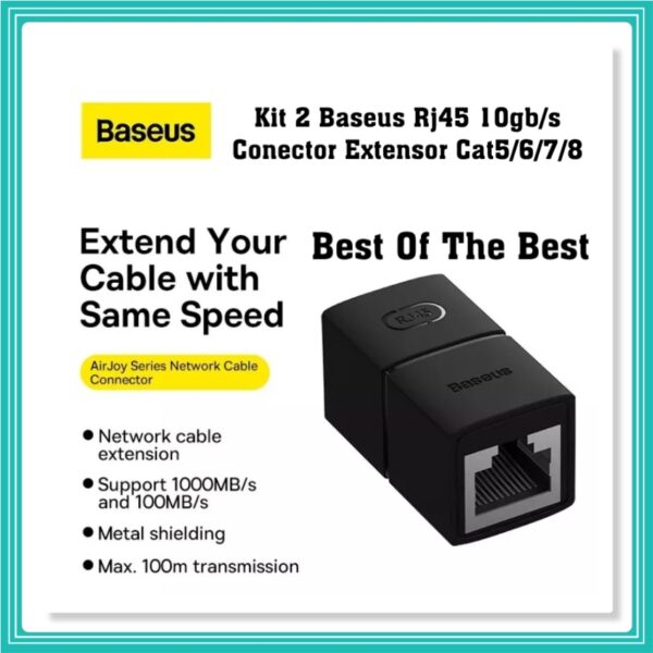 Baseus Conector Ethernet RJ45 1000Mbps