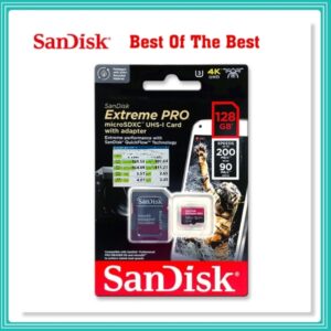 SanDisk Extreme Pro A2 200MBs 128GB micro SD SDHC SDXC Card 4K C10