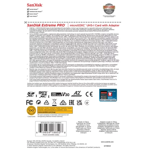 SanDisk Extreme Pro A2 200MBs 128GB micro SD SDHC SDXC Card 4K C10 - Image 5