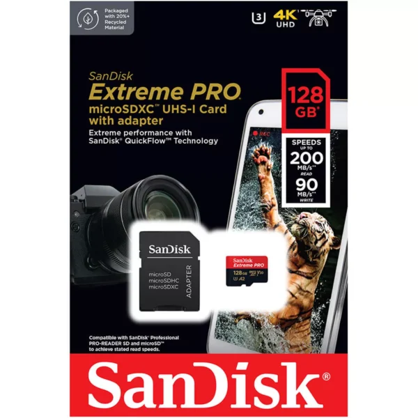 SanDisk Extreme Pro A2 200MBs 128GB micro SD SDHC SDXC Card 4K C10 - Image 8