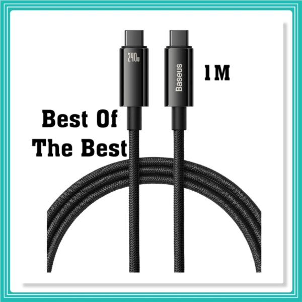 Baseus 240W USB-C Tipo Cabo Para iPhone 15 PD3.1 Samsung S23 Macbook PC