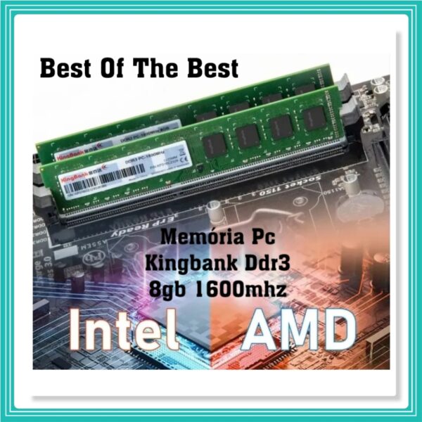 Memória Pc Kingbank Ddr3 8gb 1600mhz Original