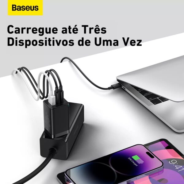 Carregador Macbook Baseus Turbo Gan5 Pro 65w + Cabo 1m - Image 4