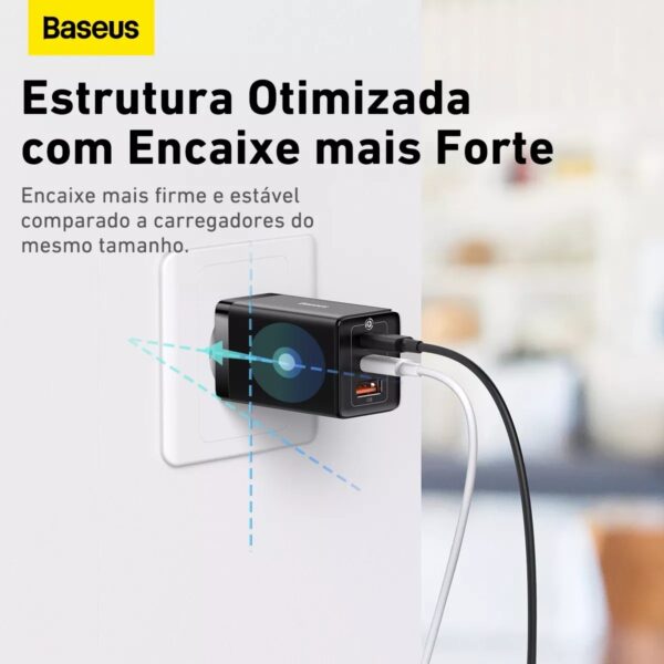 Carregador Macbook Baseus Turbo Gan5 Pro 65w + Cabo 1m - Image 3