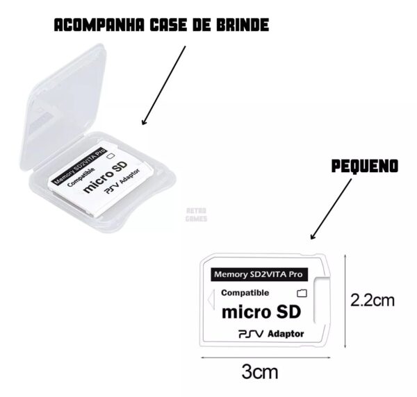 Cartão Adaptador Compatível Sd2vita Pro, Para Micro Sd 6.0 Psvita - Image 4