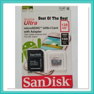 Cartao De Memoria Sandisk Ultra 128GB Micro SD Com Adaptador
