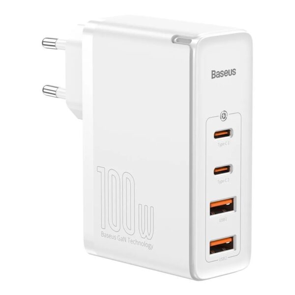 Carregador Baseus 100w Gan2 Pro Portátil 4 Em 1 - Branco - Image 2