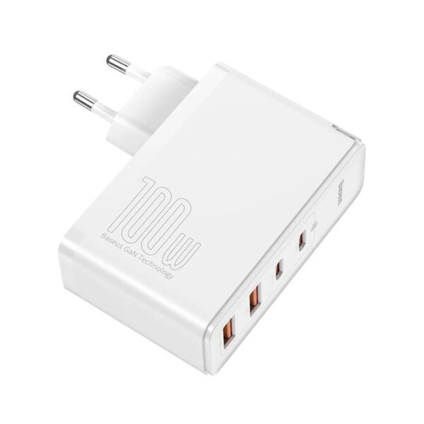 Carregador Baseus 100w Gan2 Pro Portátil 4 Em 1 - Branco - Image 4