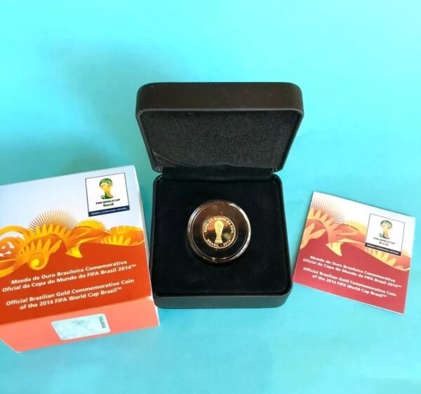 Moeda De Ouro Comemorativa Copa Do Mundo Fifa Brasil 2014 Produto Oficial - Image 10