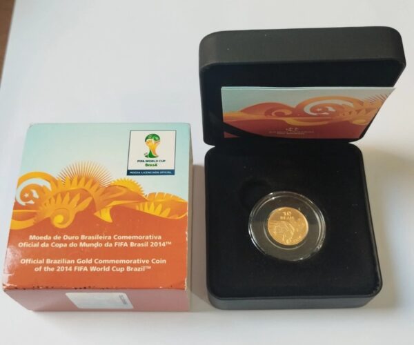 Moeda De Ouro Comemorativa Copa Do Mundo Fifa Brasil 2014 Produto Oficial - Image 5