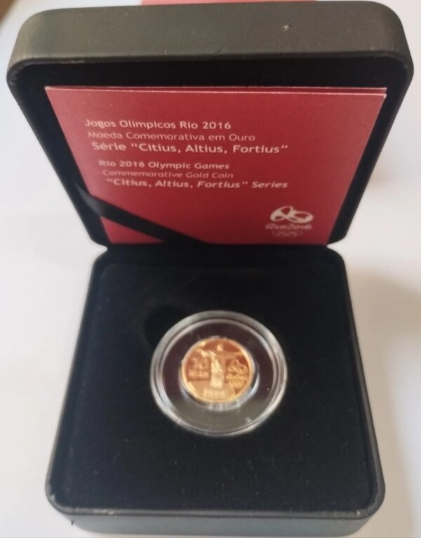 Moeda Comemorativa Rio 2016 Olímpica De Ouro Produto Oficial - Image 5