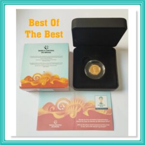 Moeda De Ouro Comemorativa Copa Do Mundo Fifa Brasil 2014 Produto Oficial