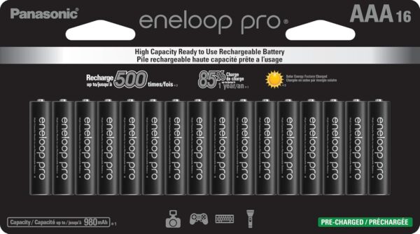 4X Pilhas Recarregáveis AAA NiMH Panasonic Eneloop Com Estojo, Case - Image 2