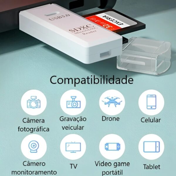 Leitor De Cartão Usb 3.0 Adaptador Micro Sd /sdxc Card 5gbps - Image 3