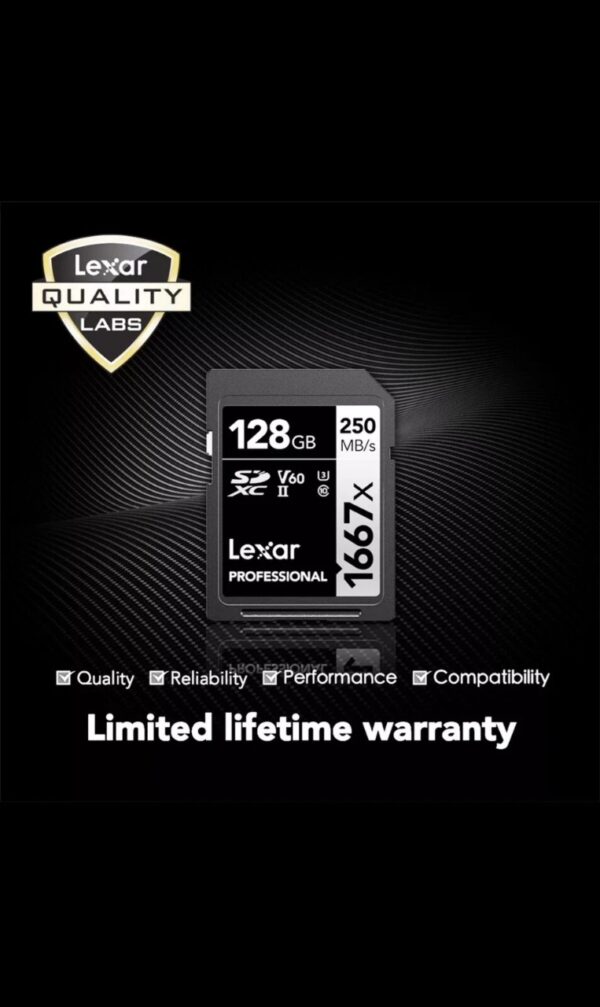 Cartão De Memória 2X Lexar Professional 1667x SD 128 GB SDXC UHS-II + Leitor - Image 7