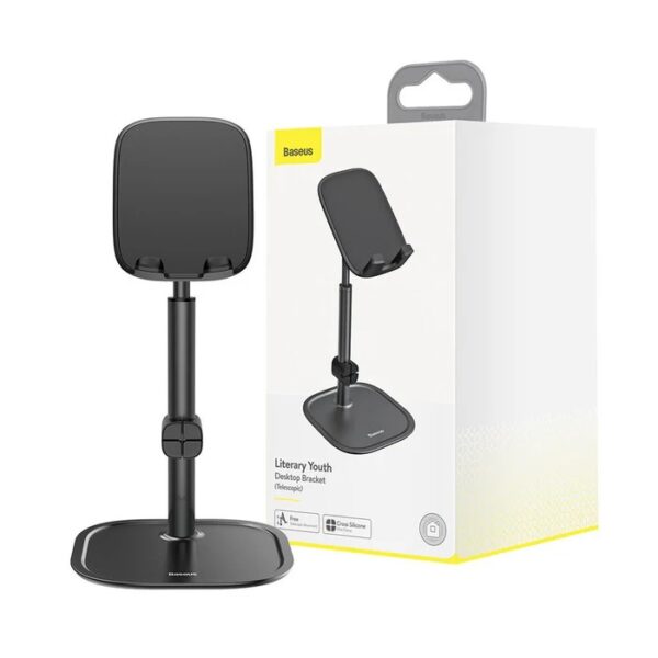 Suporte De Mesa Alumíno Ajustável Para Celular Tablet Baseus Cor Preto - Image 3