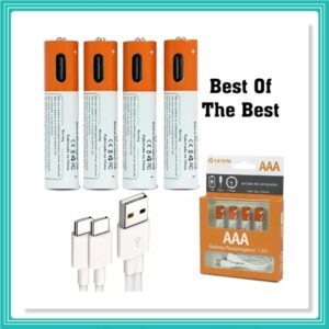 Kit 4 Pc Bateria Li-tio Aa 1.5v 2600mwh Recarregável Usb-c