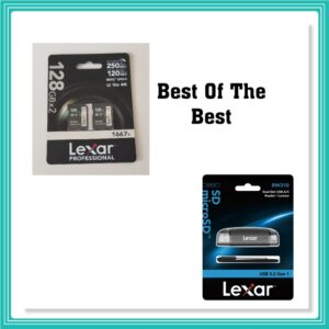 Cartão De Memória 2X Lexar Professional 1667x SD 128 GB SDXC UHS-II + Leitor