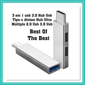 3 em 1 usb 3.0 Tipo-c Hub Ultra Fino Múltiplo 2.0 Usb 3.0 Usb