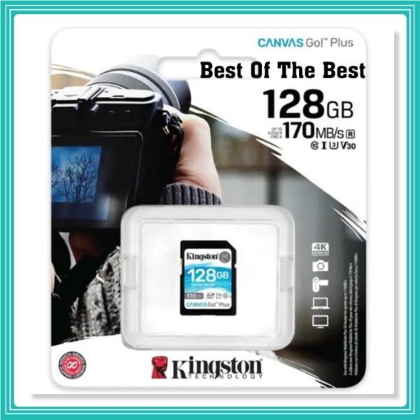 Cartão De Memória Kingston 128gb Canvas Go Plus 170mb/s