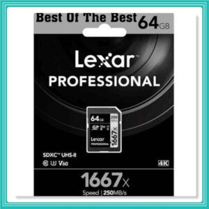 Cartão De Memória Lexar Professional 1667x 64 GB SDXC UHS-II U3 Classe 10 V60 SD