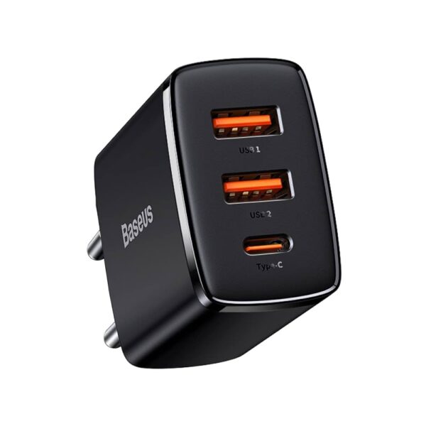 Baseus Carregador De Parede Compact Quick Charger 2USB+C 30W - Image 4