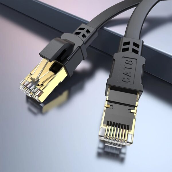 Cabo Ethernet Cat 8 40Gbps 2000mhz rj45 Rede Lan Patch Cord Plano 20metros - Image 5