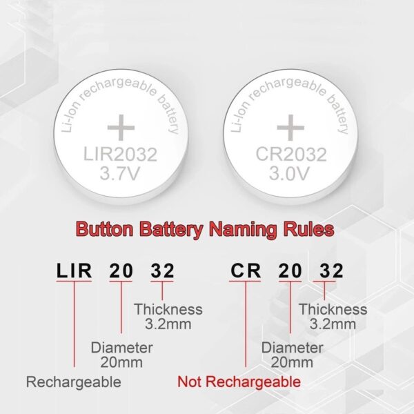 Carregador De Bateria Portátil De 4.2V Tipo C Inteligente Recarregável De Íon-Lítio LIR2032 LIR2450 - Image 8