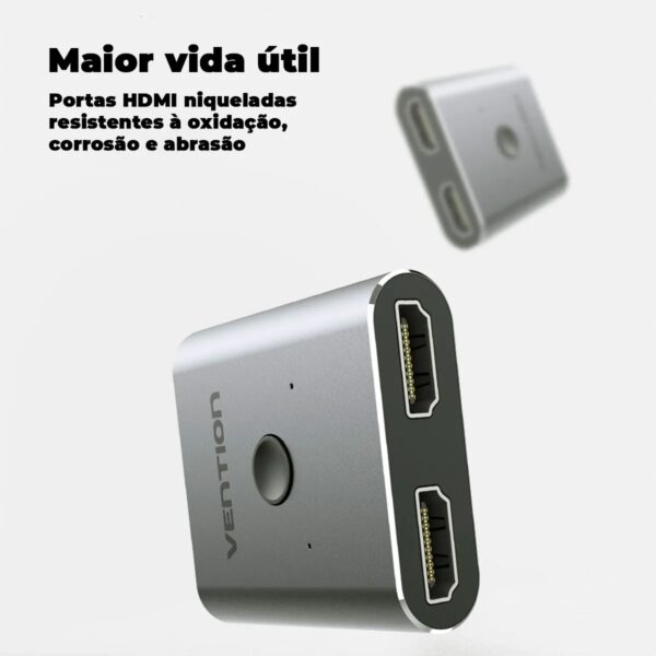 Switch Splitter Adaptador Hdmi 2x1 4k Tv Monitor Pc Vention - Image 2