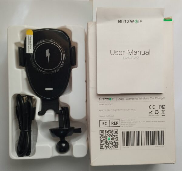 Carregador De Carro Sem Fio Com Fixação Automática, Saída Máx. De 15W. - Image 3