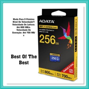 Cartão Adata 256Gb Premier Extreme MicroSDXC SD7.1 Express Para Nintendo Switch 2