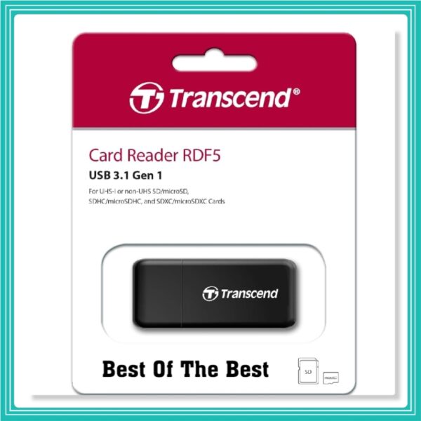 Transcend Leitor de cartão USB 3.0 SDHC/SDXC/microSDHC/SDXC, TS-RDF5K