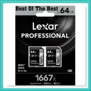 2X Lexar Cartão Memória Sd Xc 64gb Professional 1667x Uhs-ii