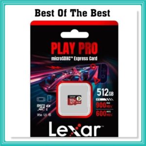 Lexar Cartão 512GB Play PRO MicroSD Express, UHS-I, Até 900/600 MB/s, Cartão De Memória, Compatível Com Nintendo-Switch 2