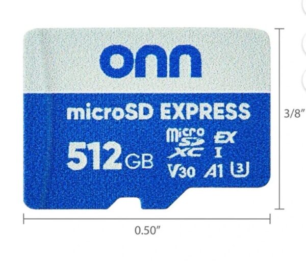 Onn 512GB MicroSDXC Express Card - Compatible Nintendo Switch 2 - Image 4