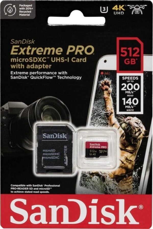 Cartao Memoria Sandisk Micro Sdxc Extreme Pro 200mb/s 512gb - Image 2