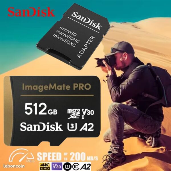 SanDisk 512GB ImageMate Pro MicroSDXC UHS-1 - 200mbps - Image 2