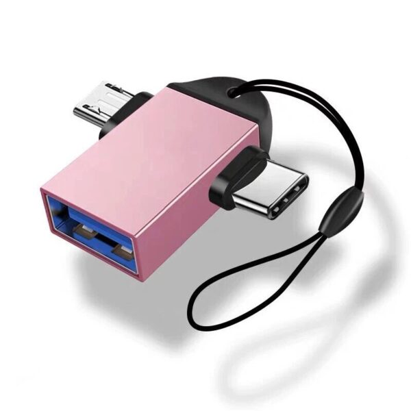 Adaptador OTG Tipo C 2 em 1 Micro USB Conversor para Conector USB 3.0 Smartphone - Image 8