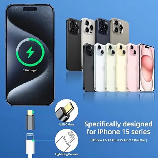 Adaptador Usb-C A'Gold CBA-25 para Lightning Compatível Para iPhone - Image 8