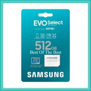 Cartão De Memória Samsung Select Micro SDXC EVO Plus 160MB/s 512GB