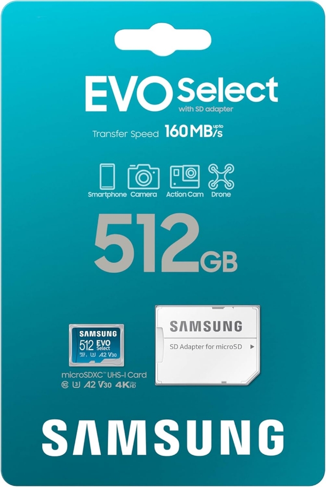 Cartão De Memória Samsung Select Micro SDXC EVO Plus 160MB/s 512GB - Imagem 5