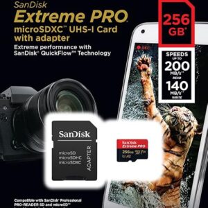 Sandisk Extreme Pro Micro SD 256GB C10 - 200MBPS 4K U3