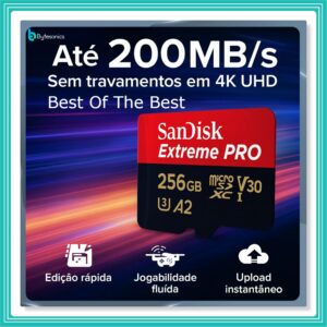 Sandisk Extreme Pro Micro SD 256GB C10 - 200MBPS 4K U3