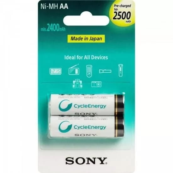 Sony Recarregável AA c/2 2500 Mah NH-AA-B2GN Original